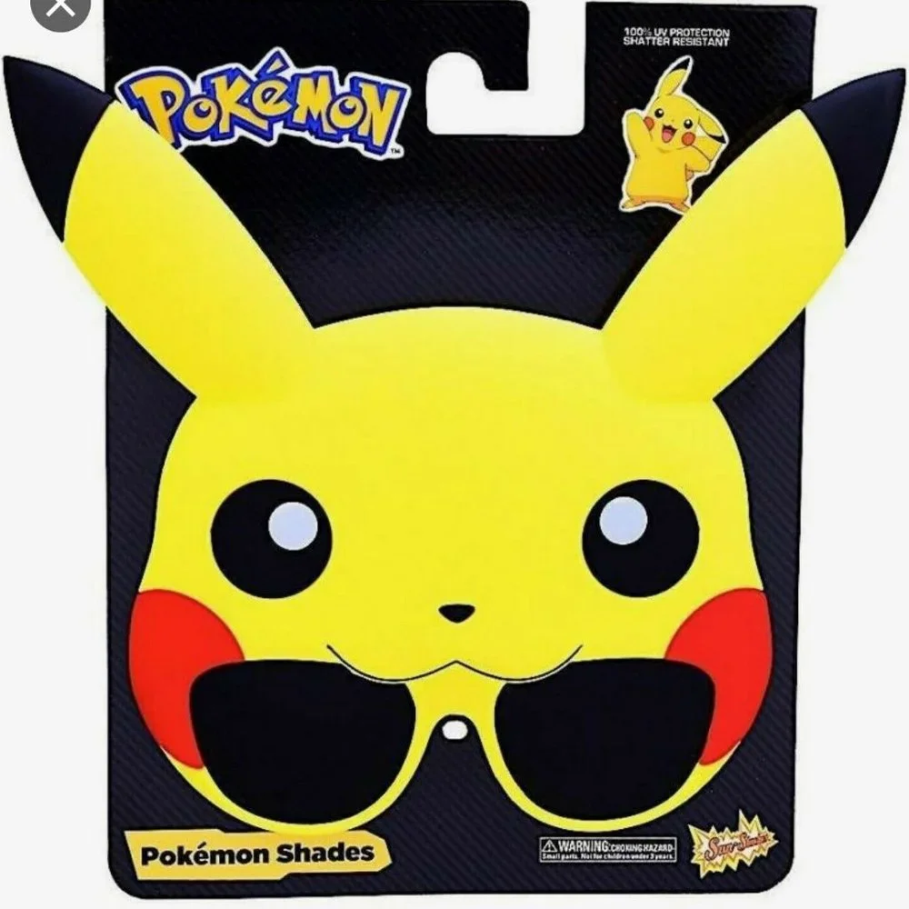 NWT POKEMON PIKACHU SUNSTACHE MASK & UV PROTECTION SHATTER RESISTANT SUNGLASSES